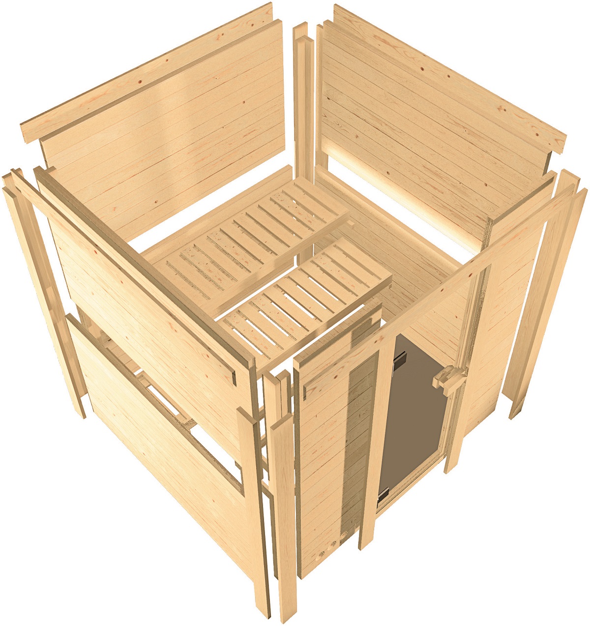 Karibu Sauna Explosionszeichnung