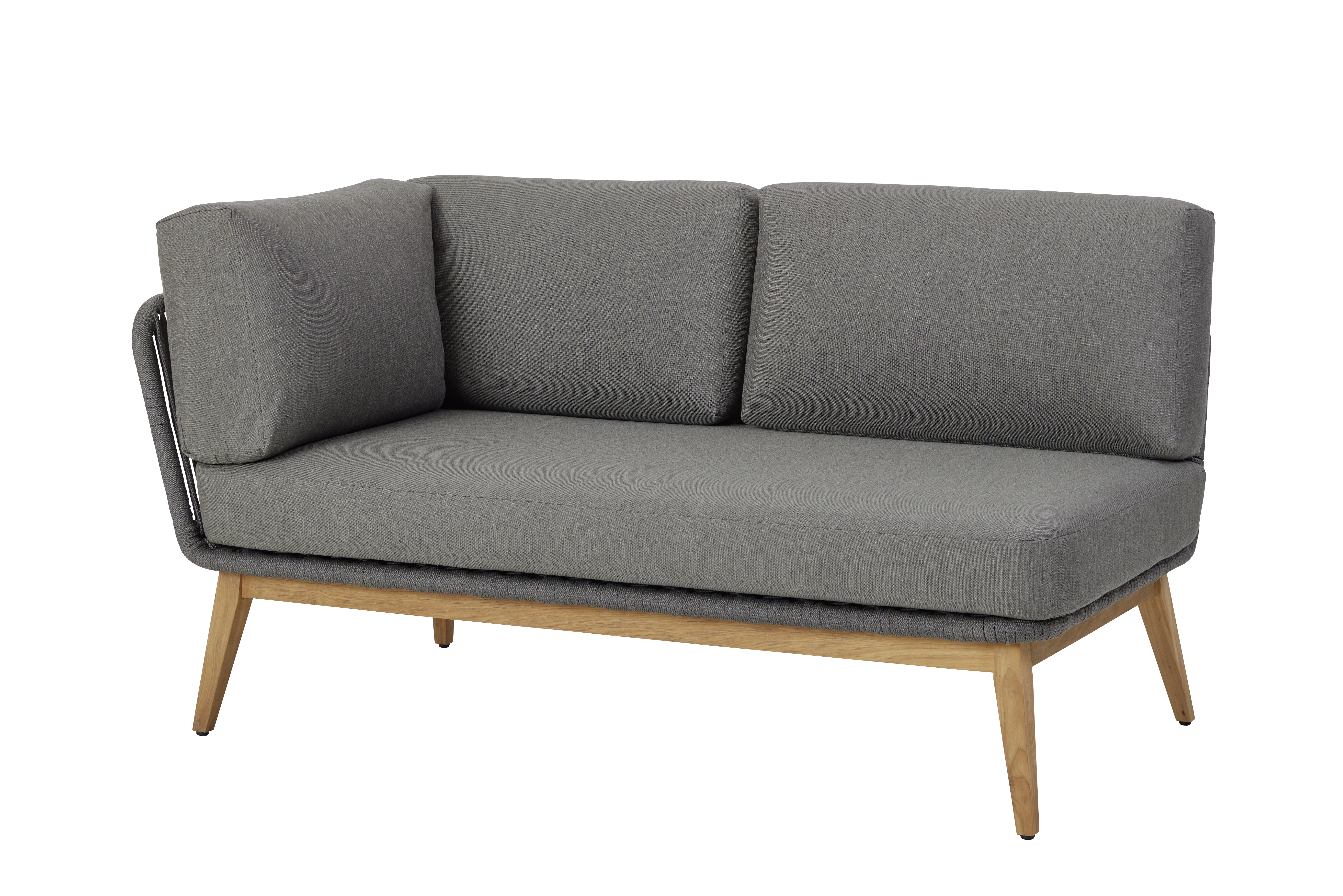 Diamond Garden Modullounge Milos Dark Grey lange Ecke links - TEAK