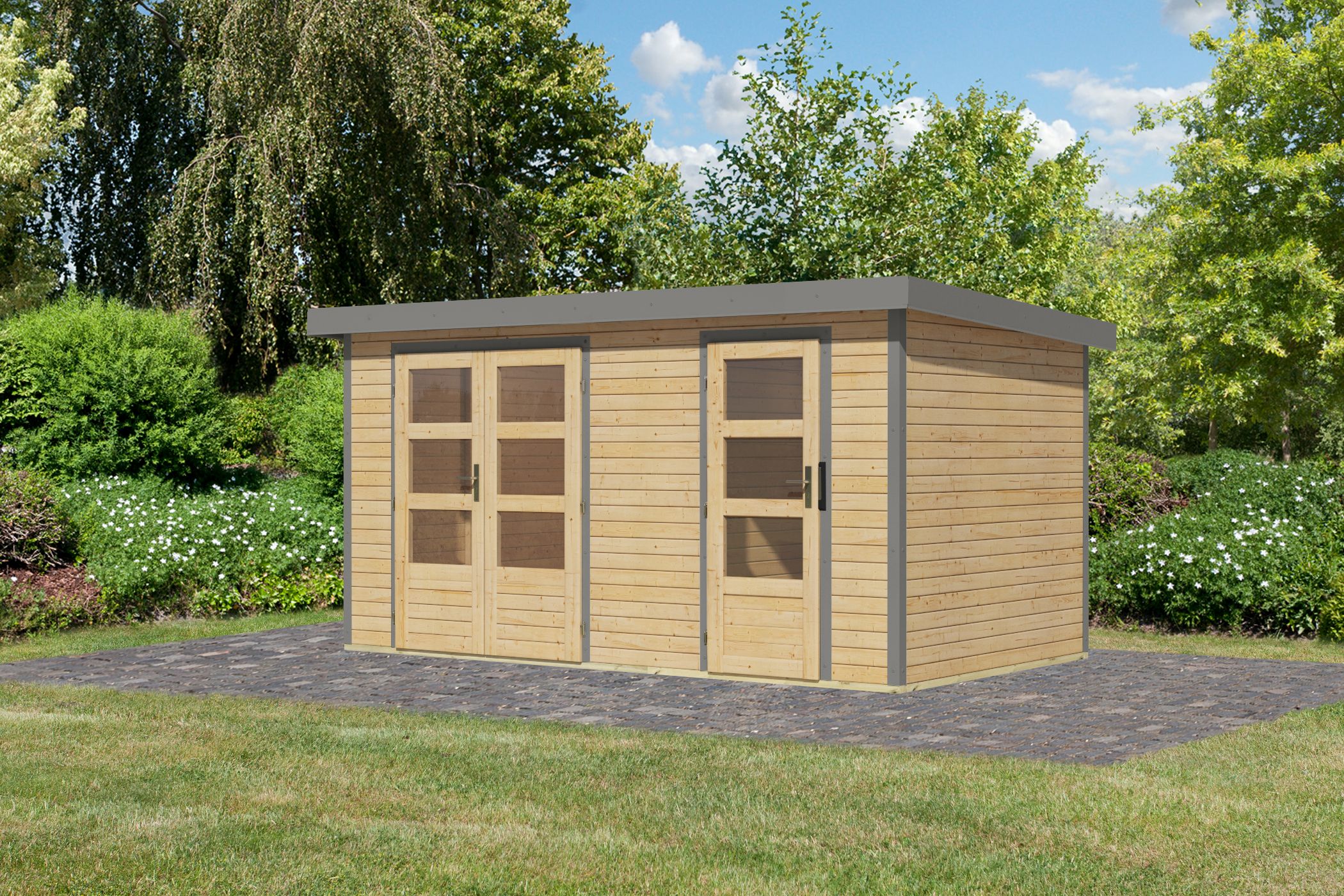 Gartenhaus Holz & Metall Merkur