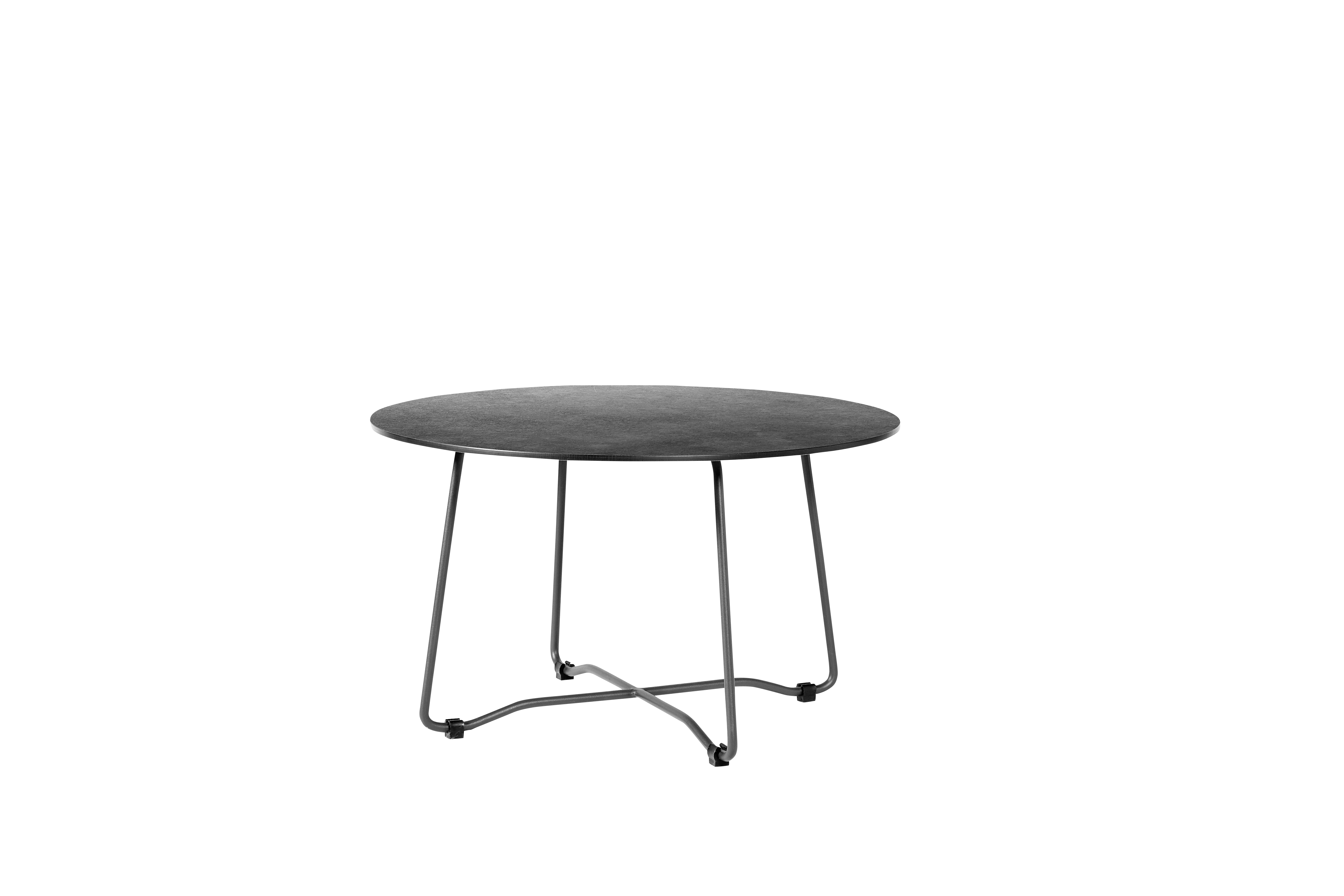Diamond Garden Loungetisch Beistelltisch Bristol Ø68 cm / HPL "Granit dunkel" 
