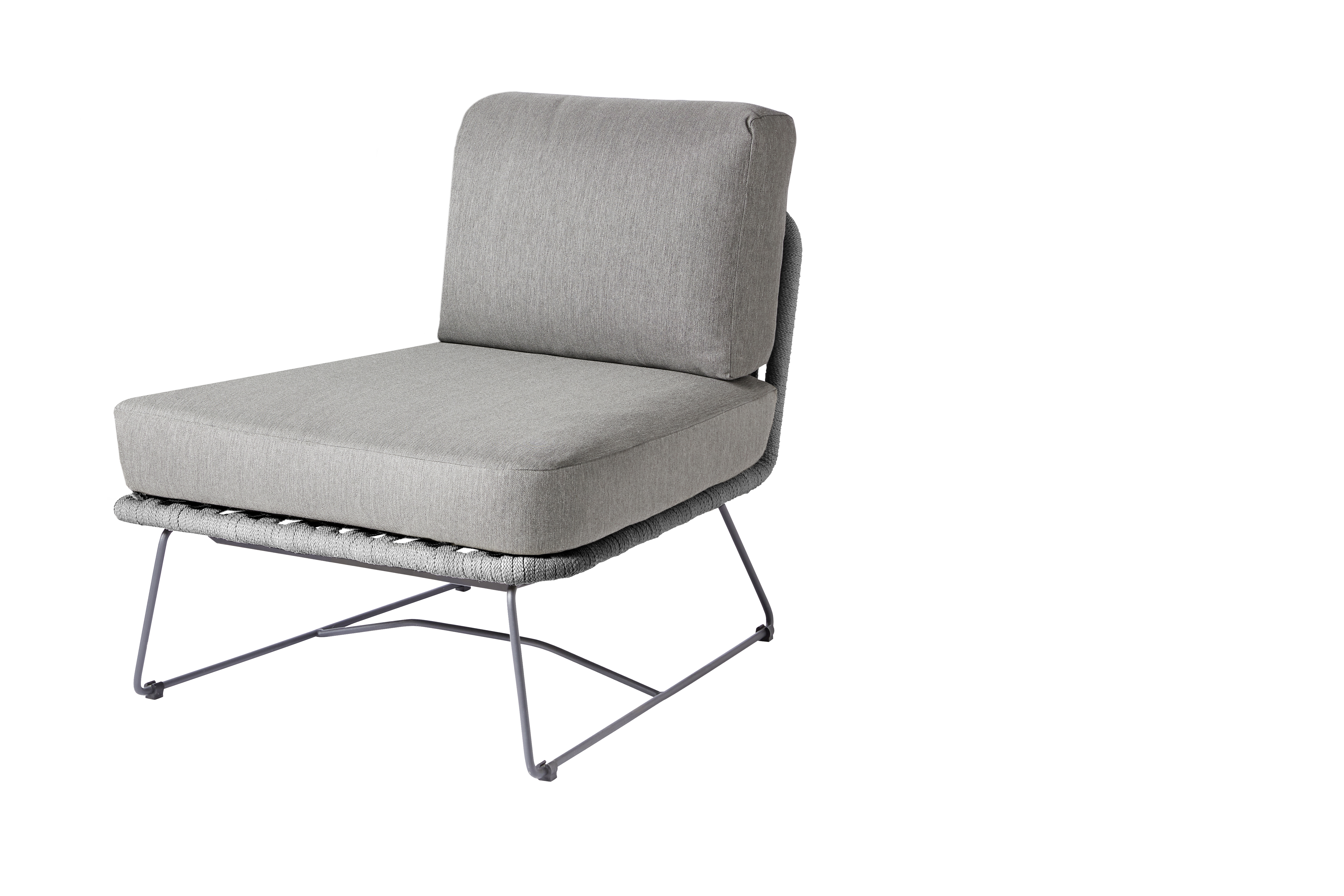 Diamond Garden Modullounge Milos Dark Grey Mittelteil  - Edelstahl dunkelgrau