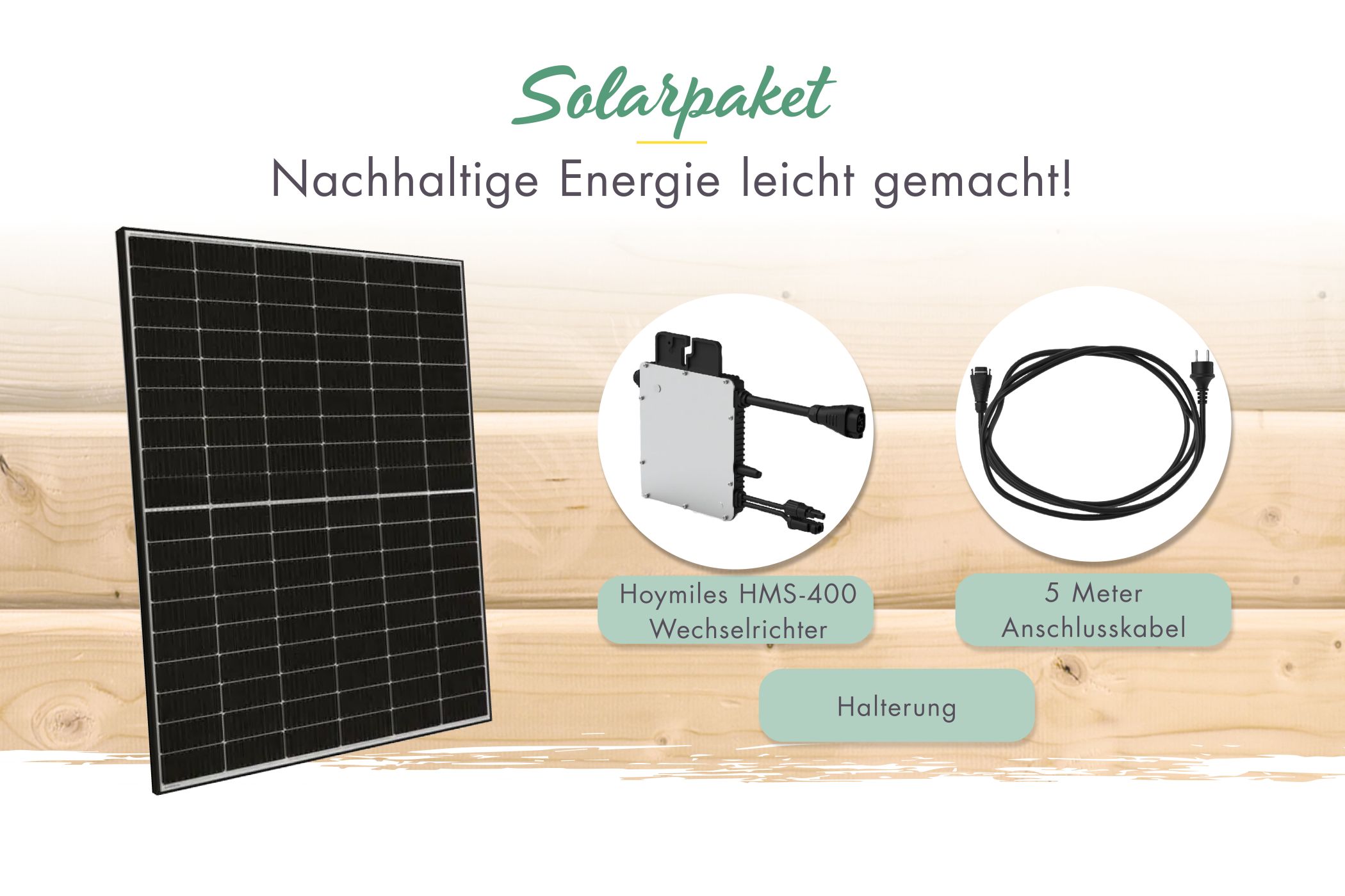 Solarkit Balkonkraftwerk 400Wp / Lagerabverkauf