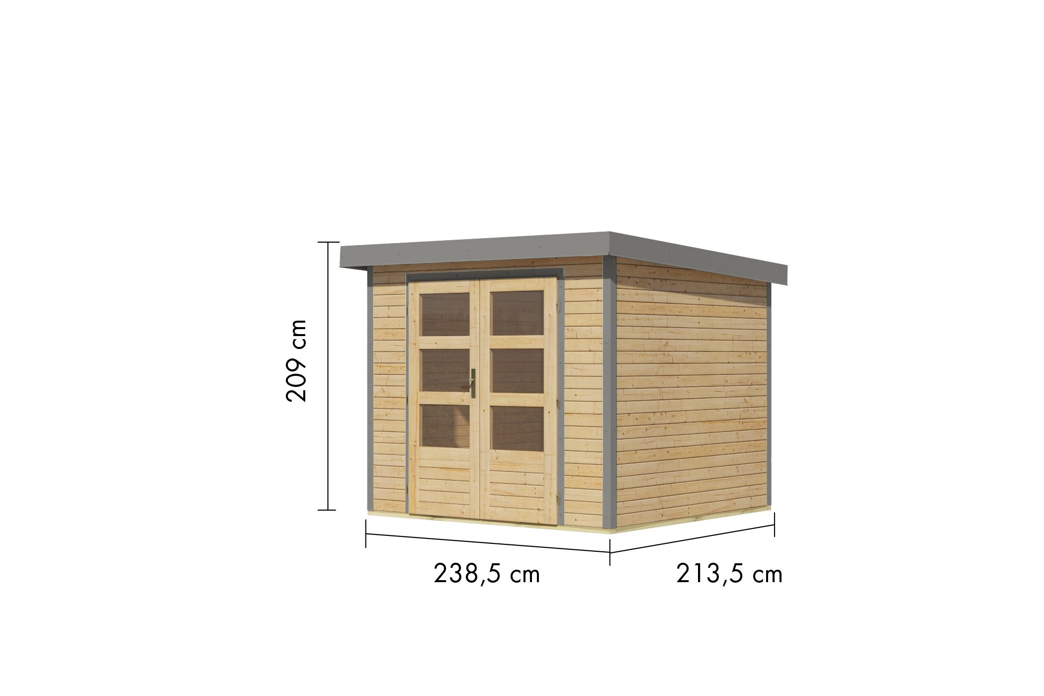 Gartenhaus Holz & Metall Jupiter 3