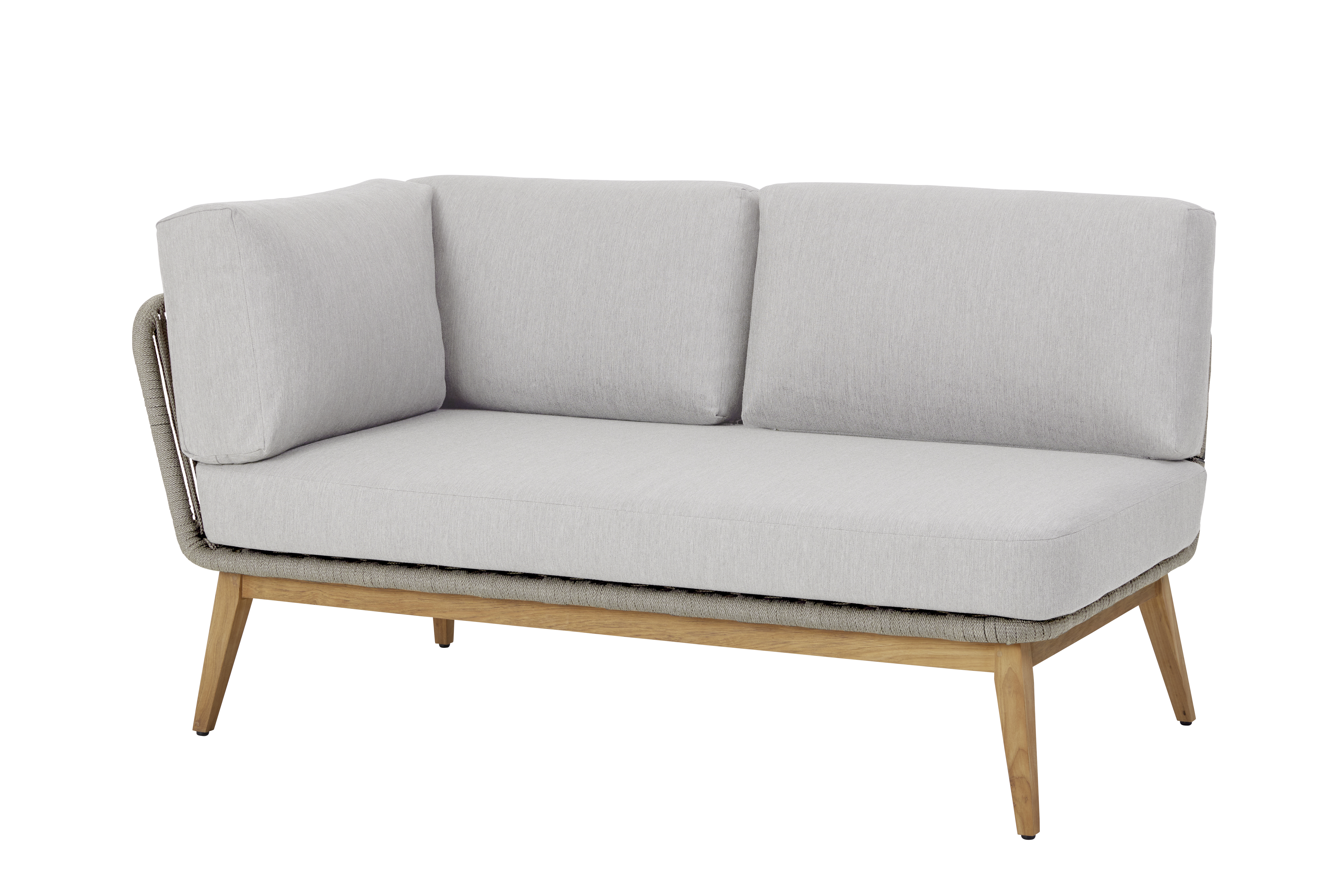 Diamond Garden Modullounge Milos Light Grey lange Ecke links - TEAK