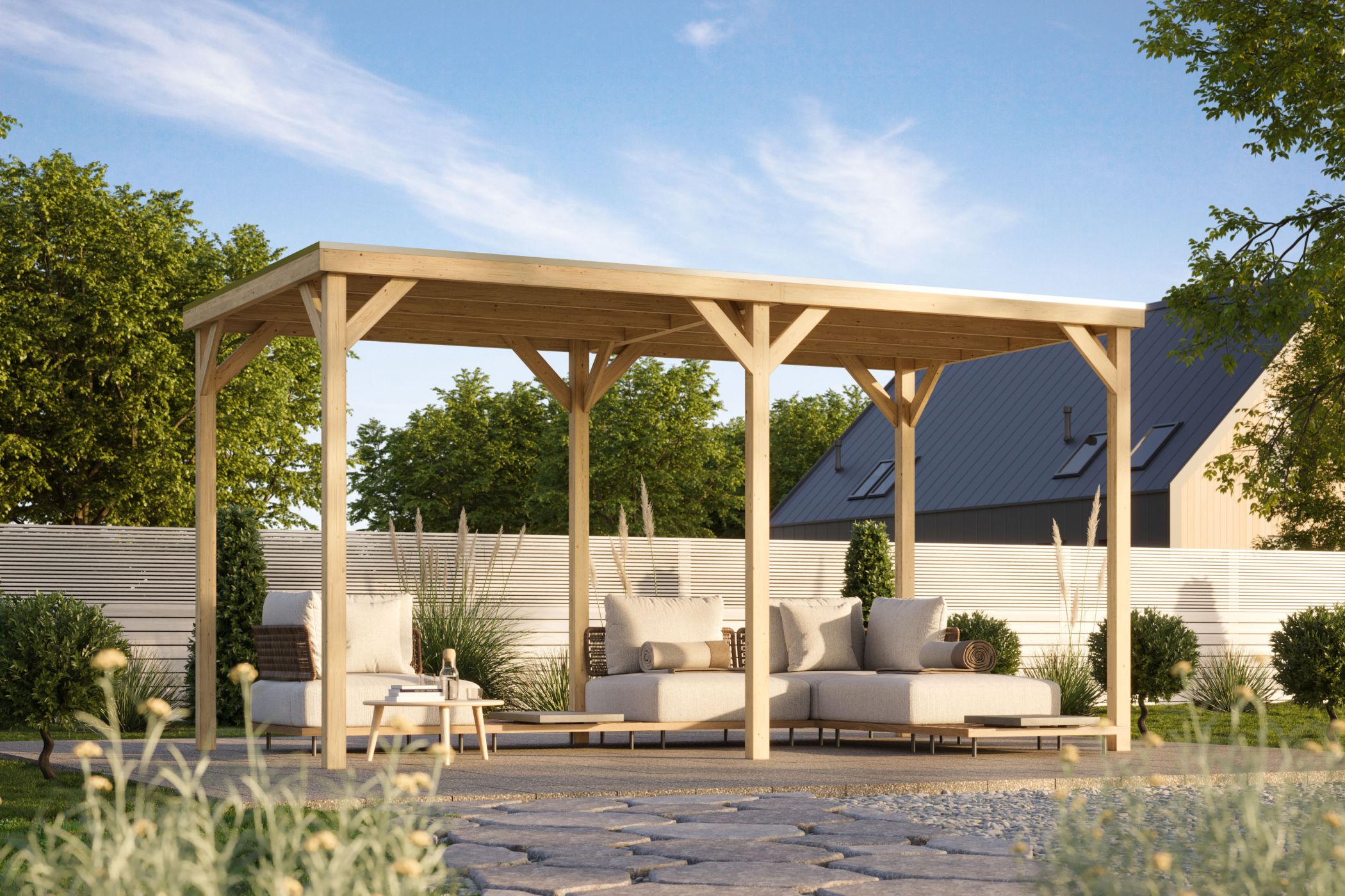 Veranda, Terrasse, Innenarchitektur, Pergola, Draußen