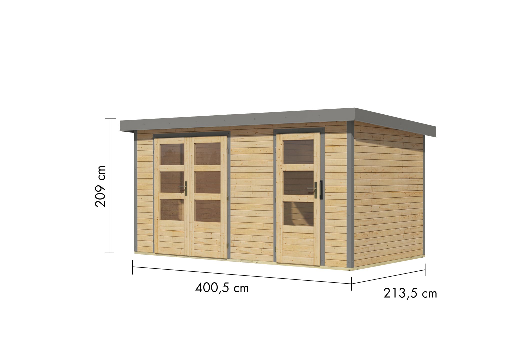 Gartenhaus Holz & Metall Merkur