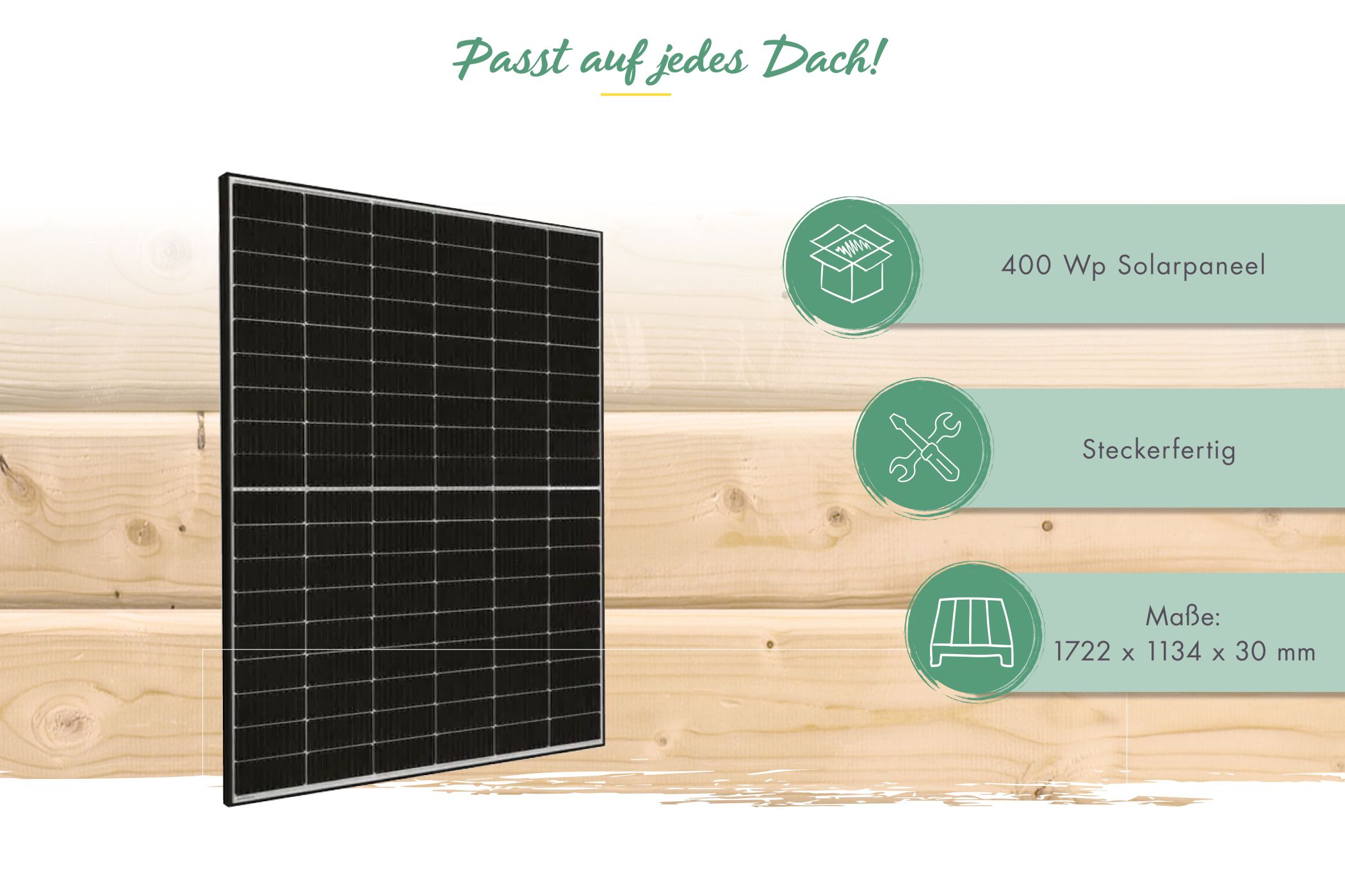 Solarkit Balkonkraftwerk 400Wp / Lagerabverkauf
