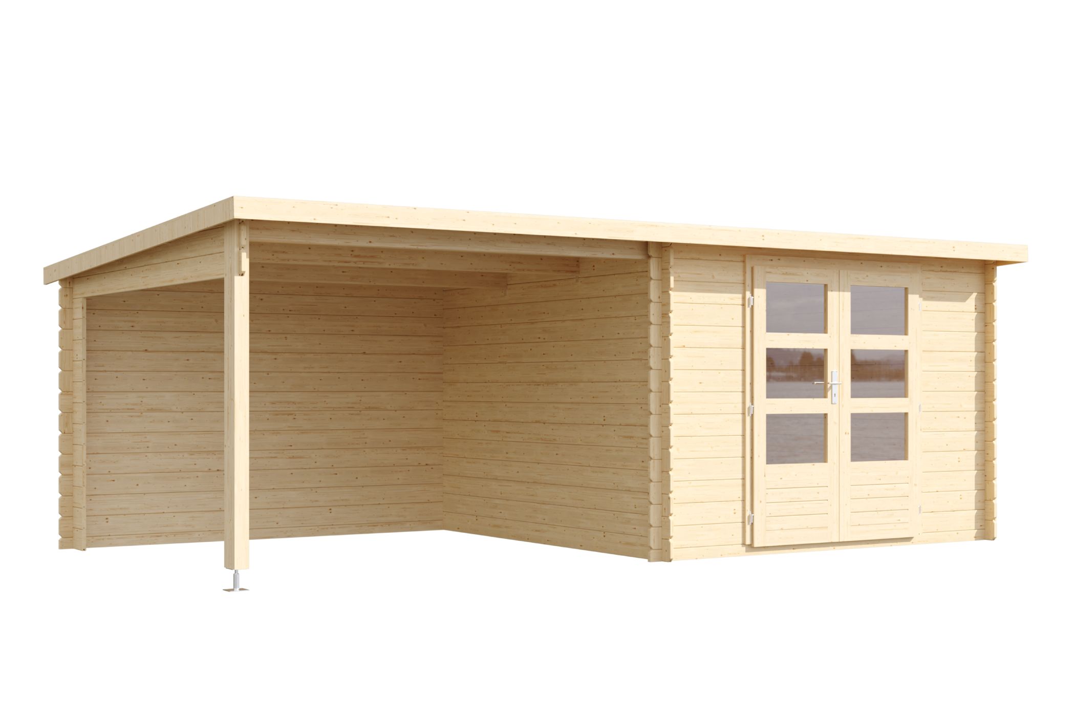 Holzgarage, Carport, Schuppen, Doppelhaustrend, Gartenhaus