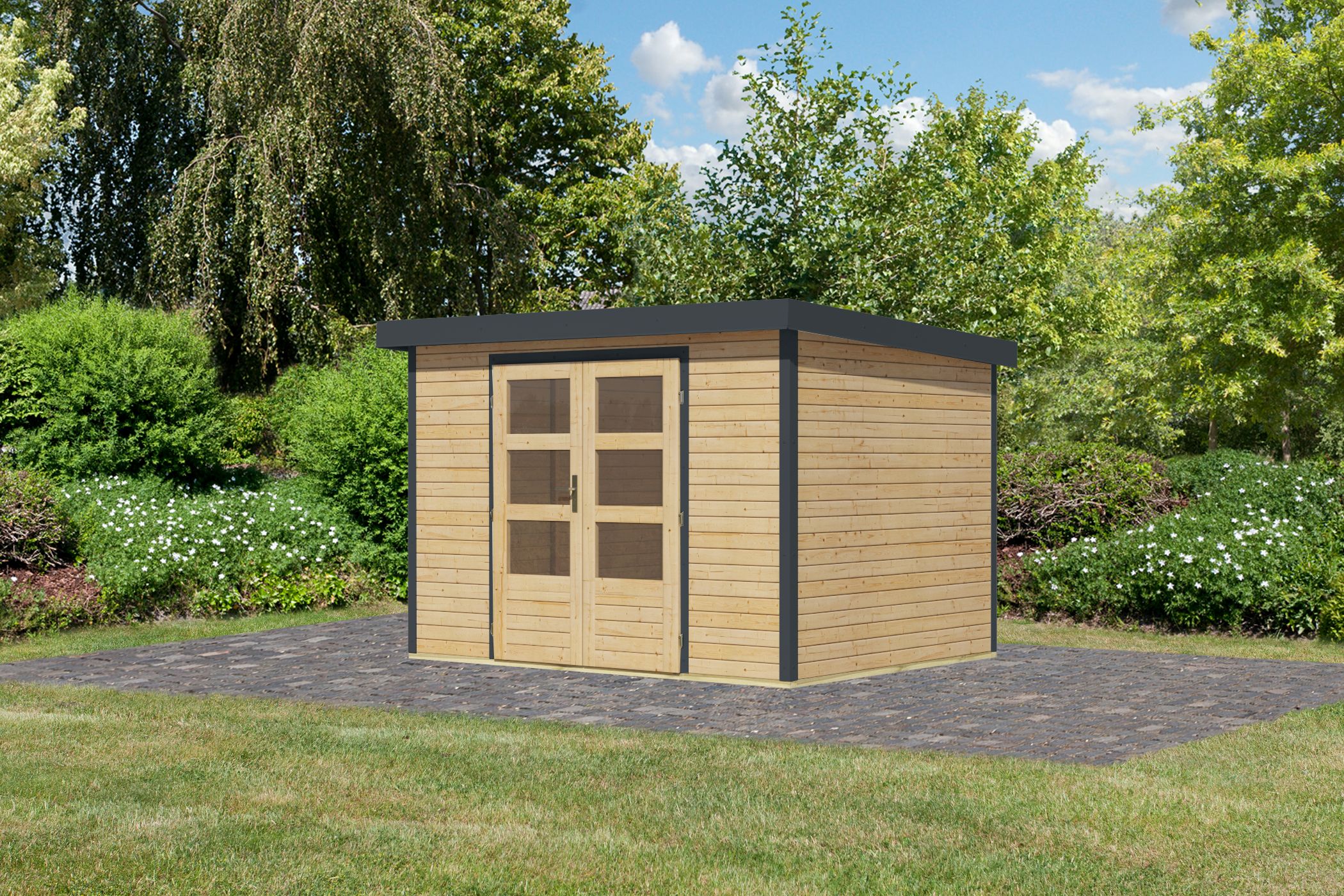 Gartenhaus Holz & Metall Jupiter 4
