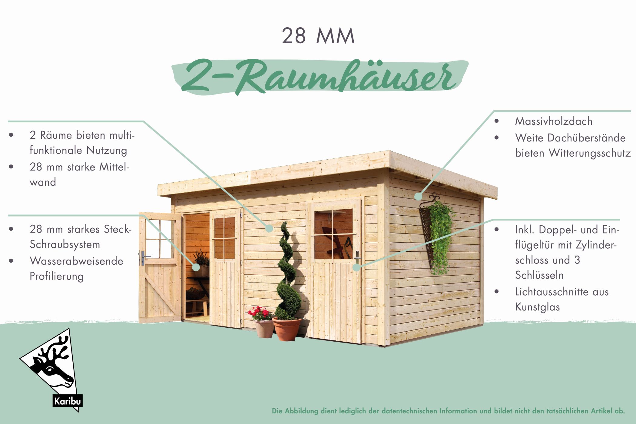 Gartenhaus Tintrup naturbelassen / Lagerabverkauf