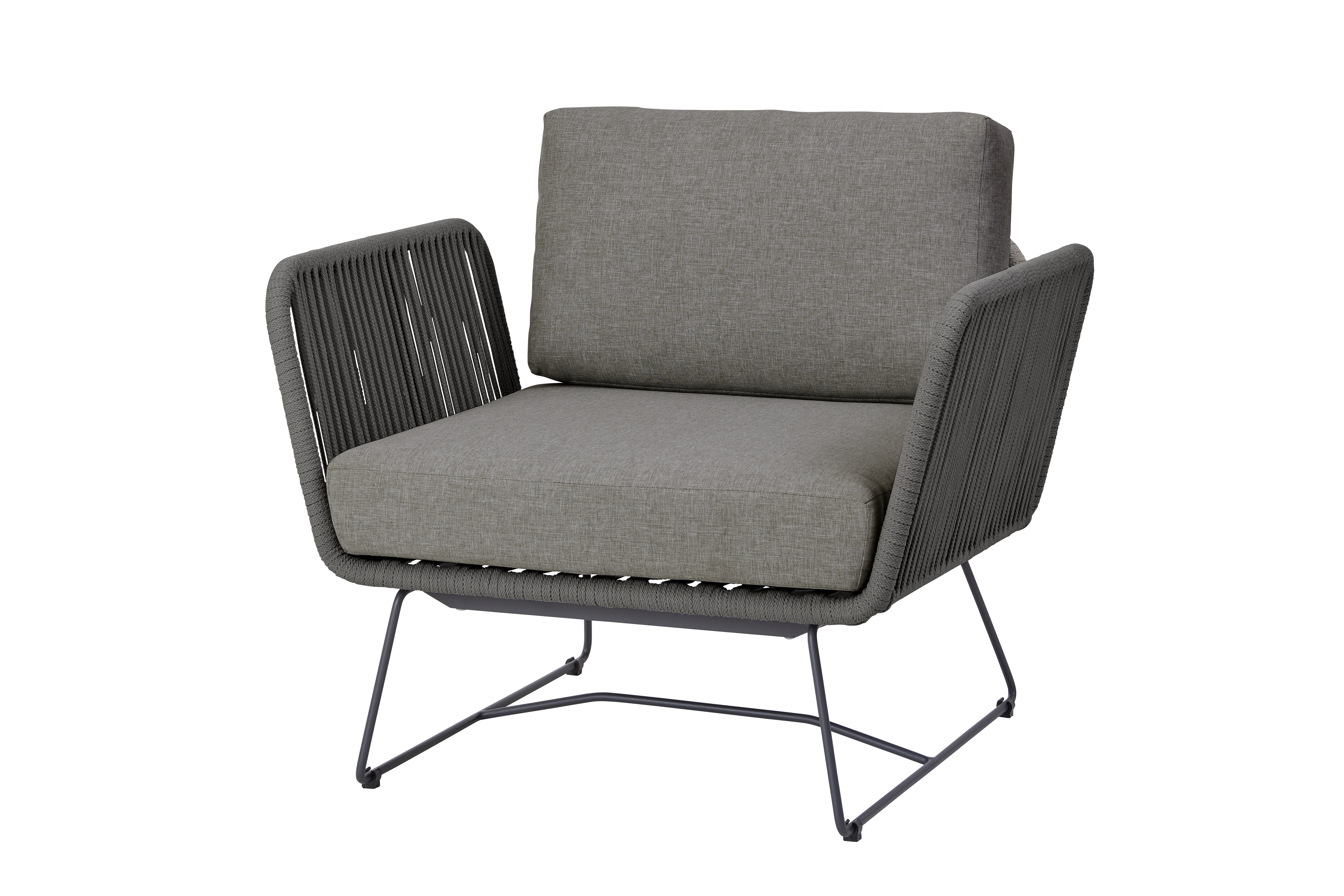 Diamond Garden Modullounge Milos Dark Grey Sessel - Edelstahl dunkelgrau