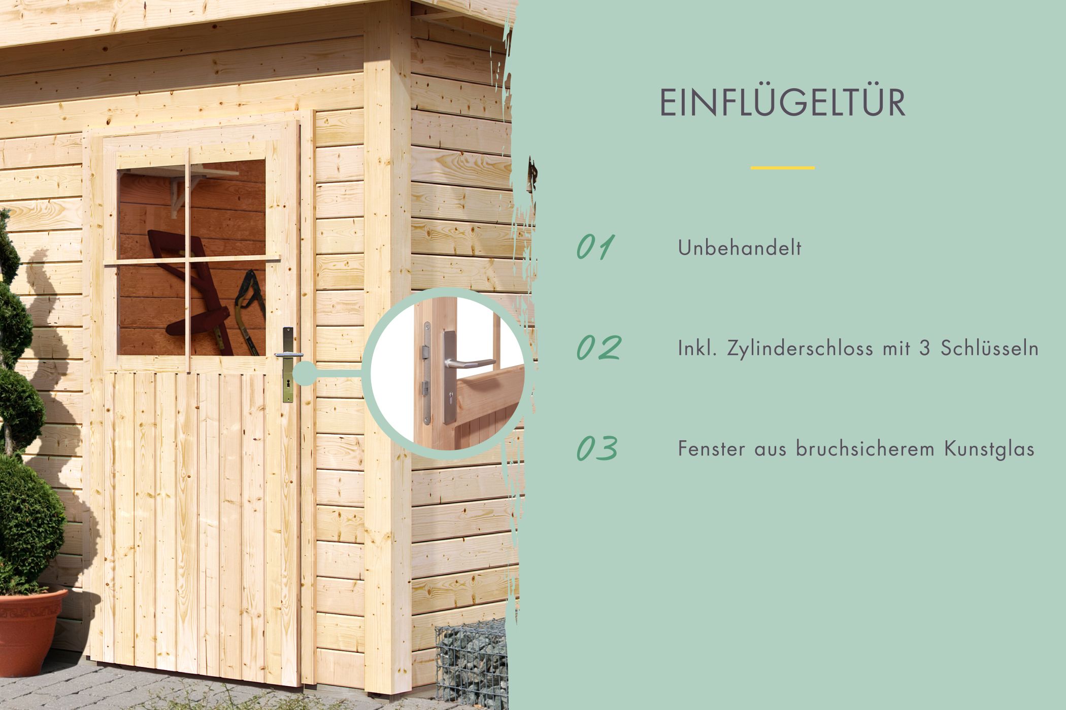 Gartenhaus Tintrup naturbelassen / Lagerabverkauf