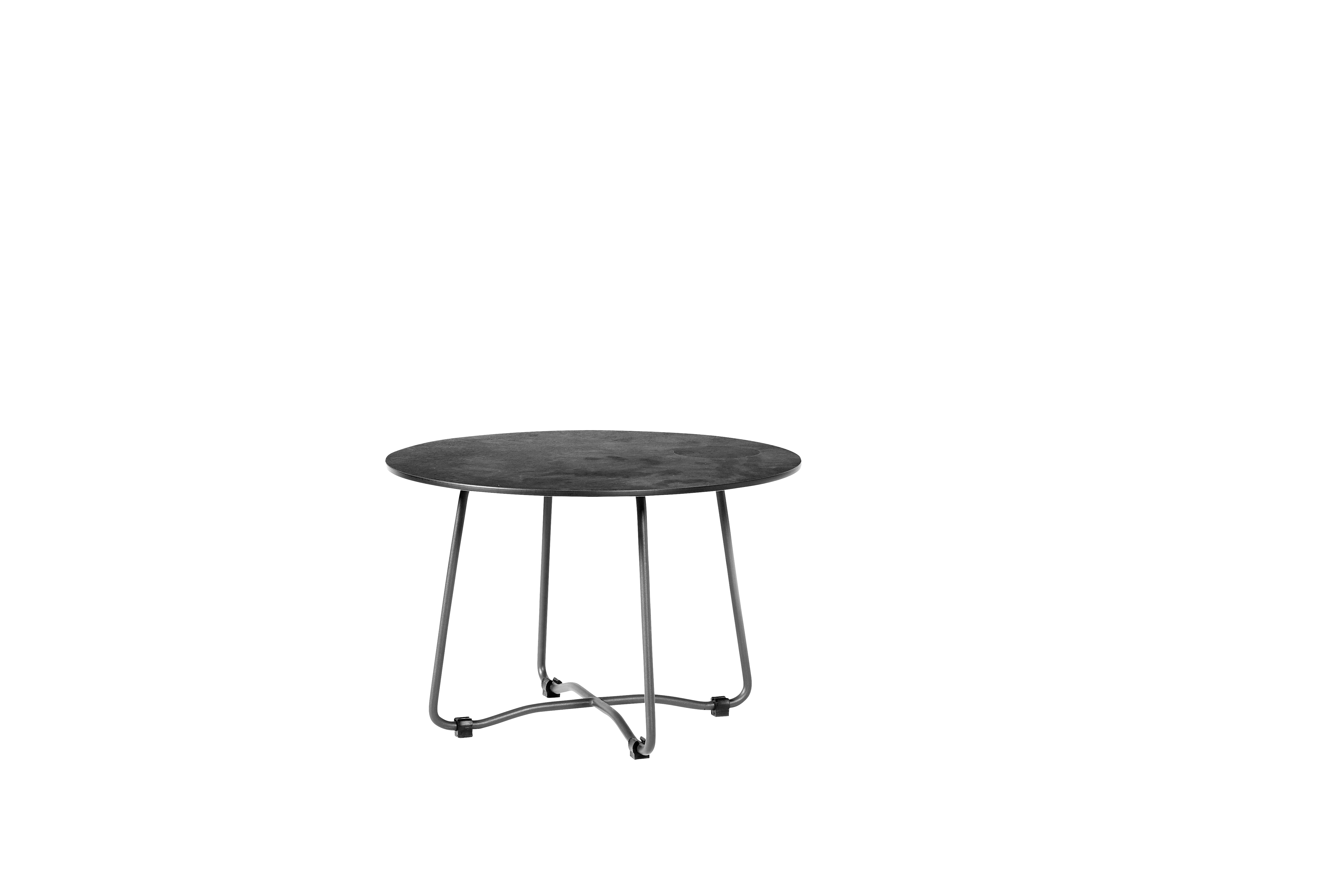 Diamond Garden Loungetisch Beistelltisch Bristol Ø53 cm / HPL "Granit dunkel" 