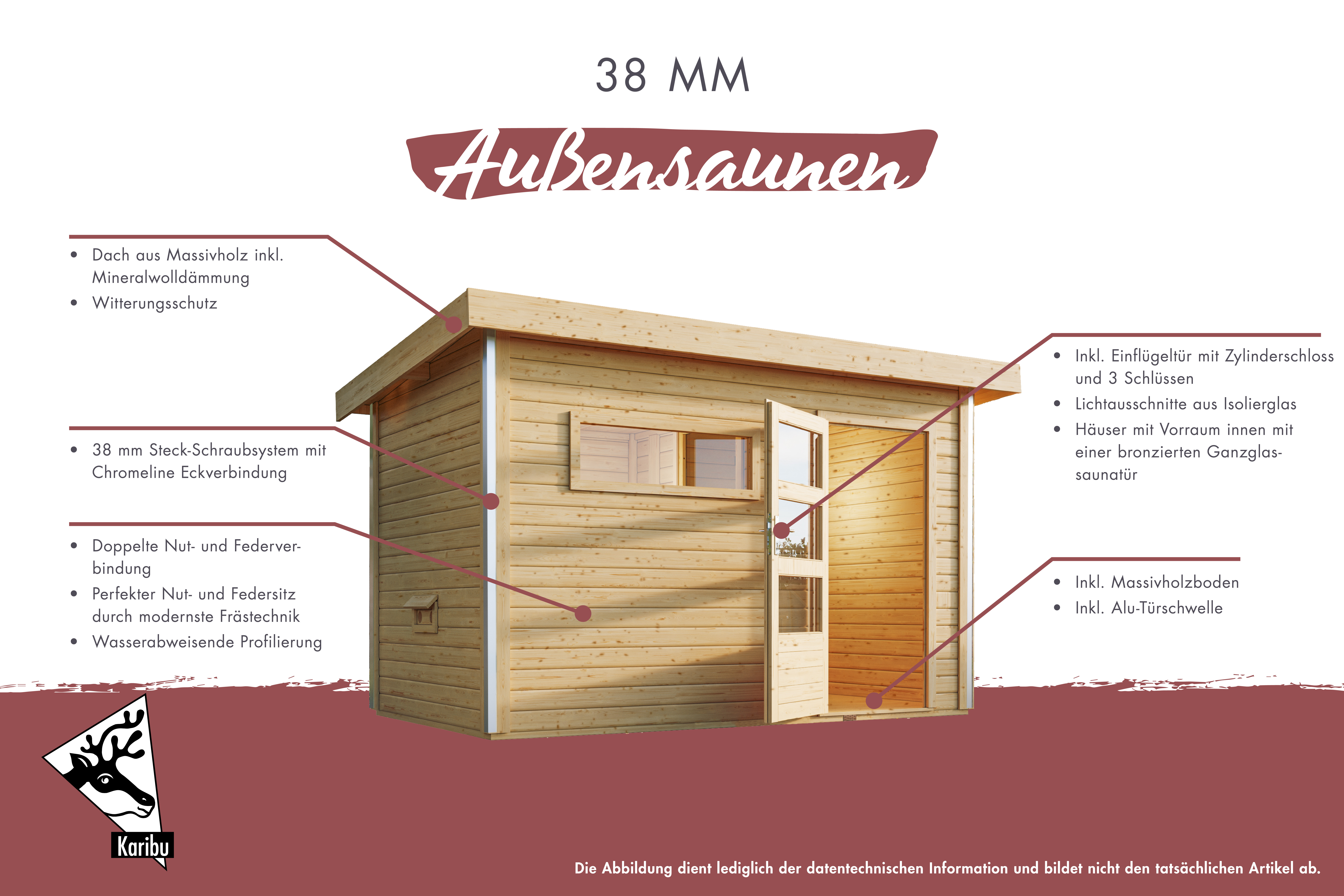 Saunahaus Hygge mit Vorraum