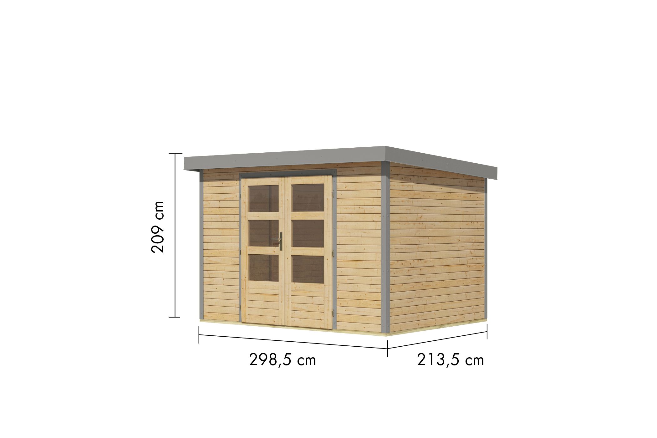Gartenhaus Holz & Metall Jupiter 4