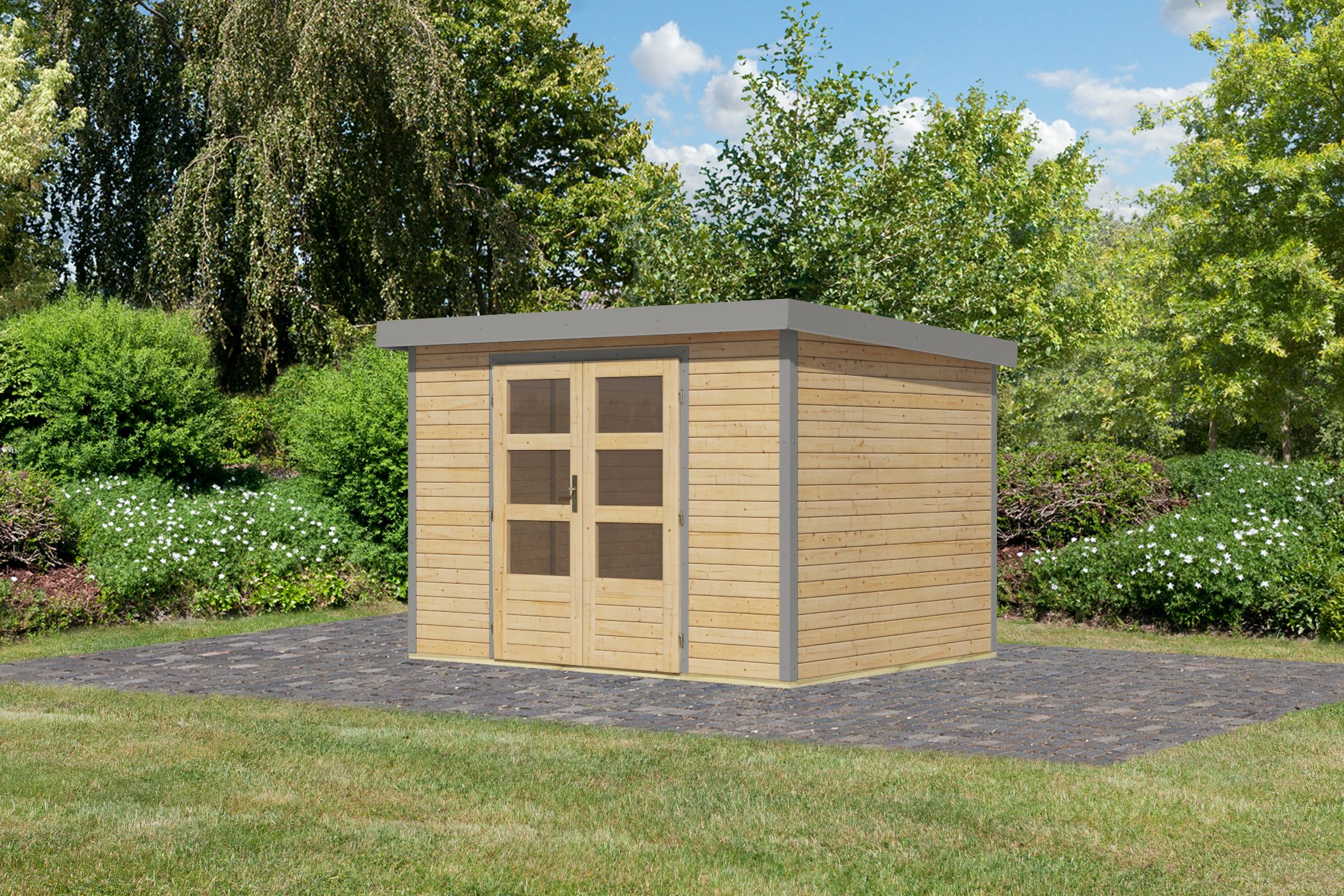 Gartenhaus Holz & Metall Jupiter 4