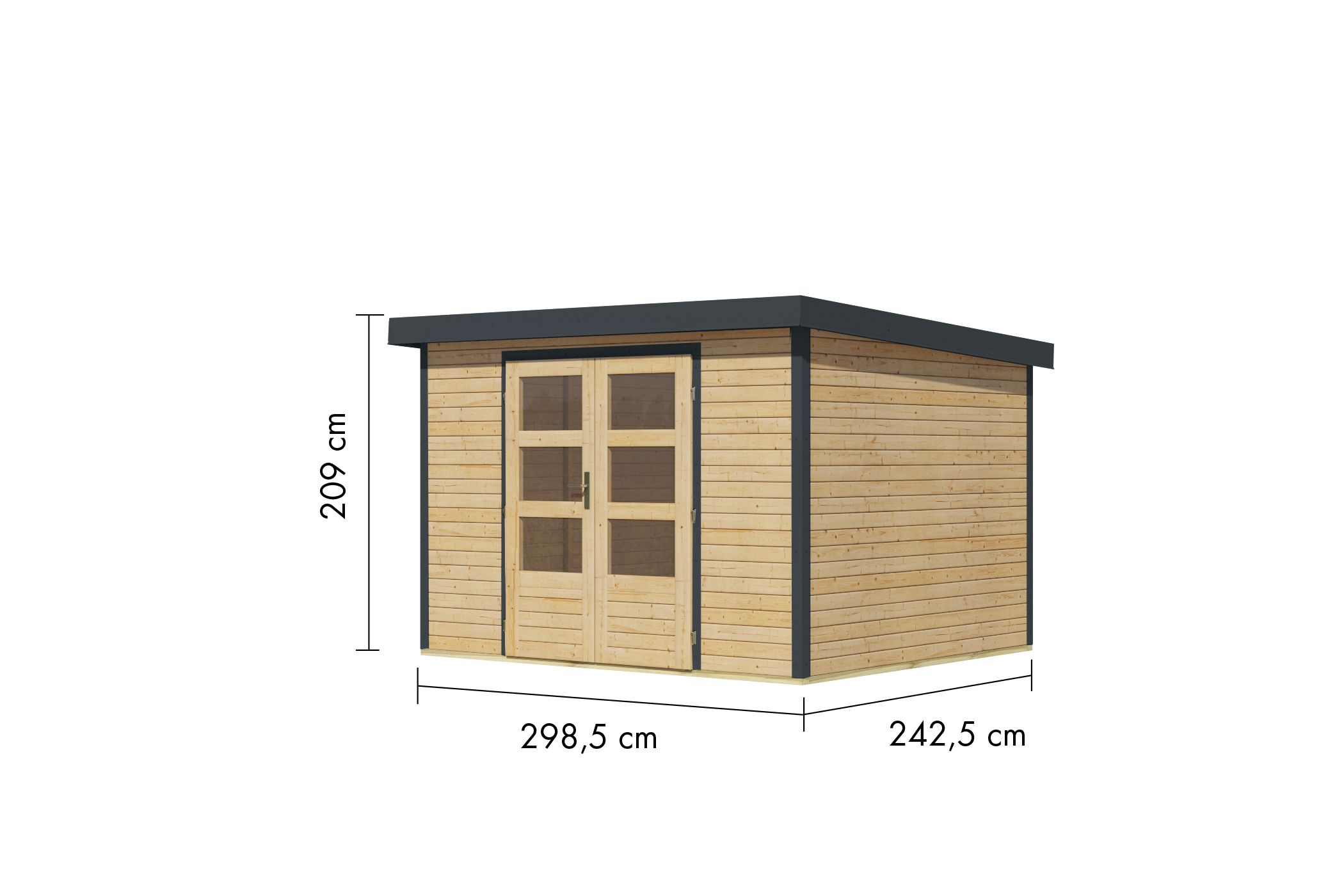 Gartenhaus Holz & Metall Jupiter 5