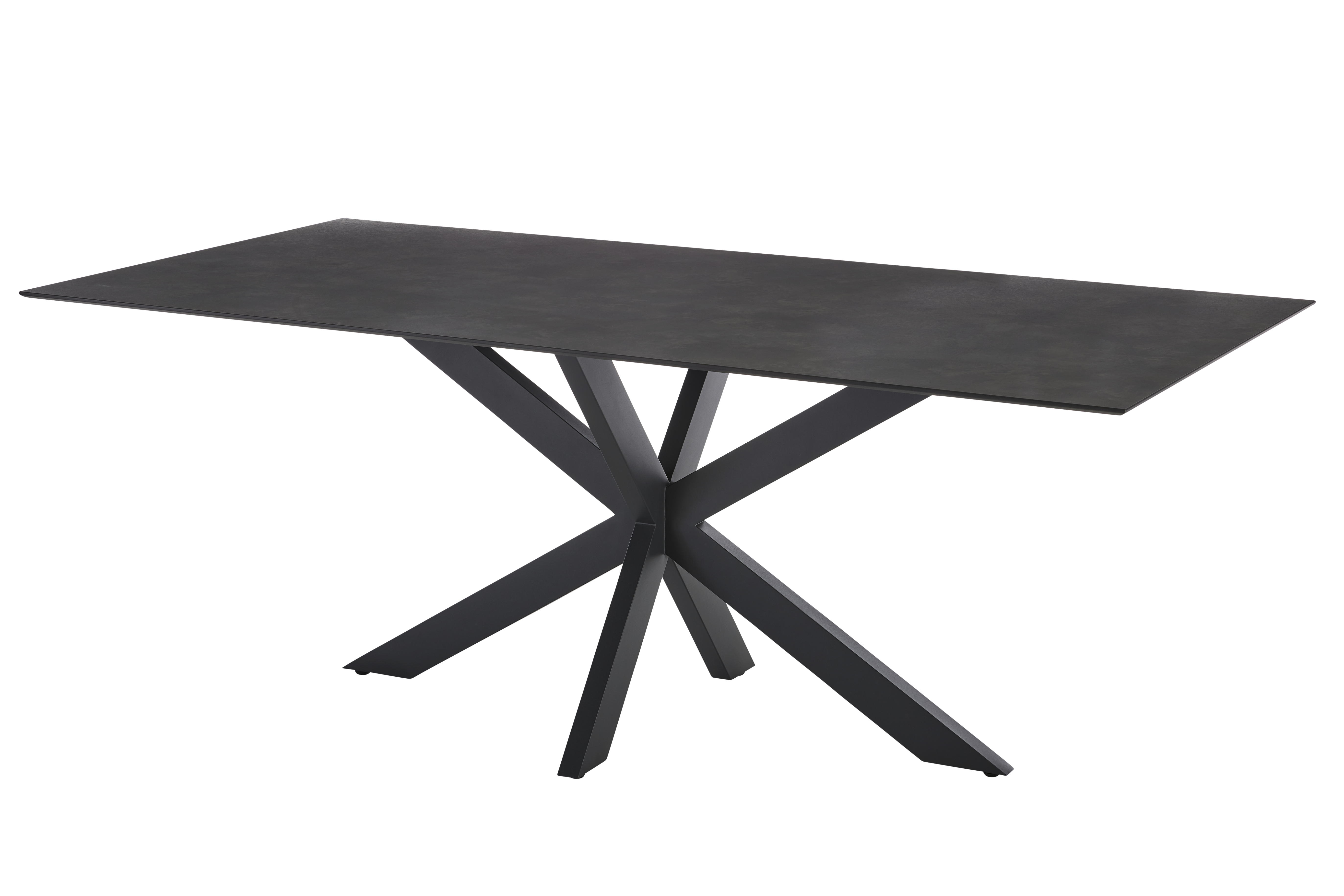 Diamond Garden Tisch Marbella 200x100 cm Edelstahl Dunkelgrau / HPL