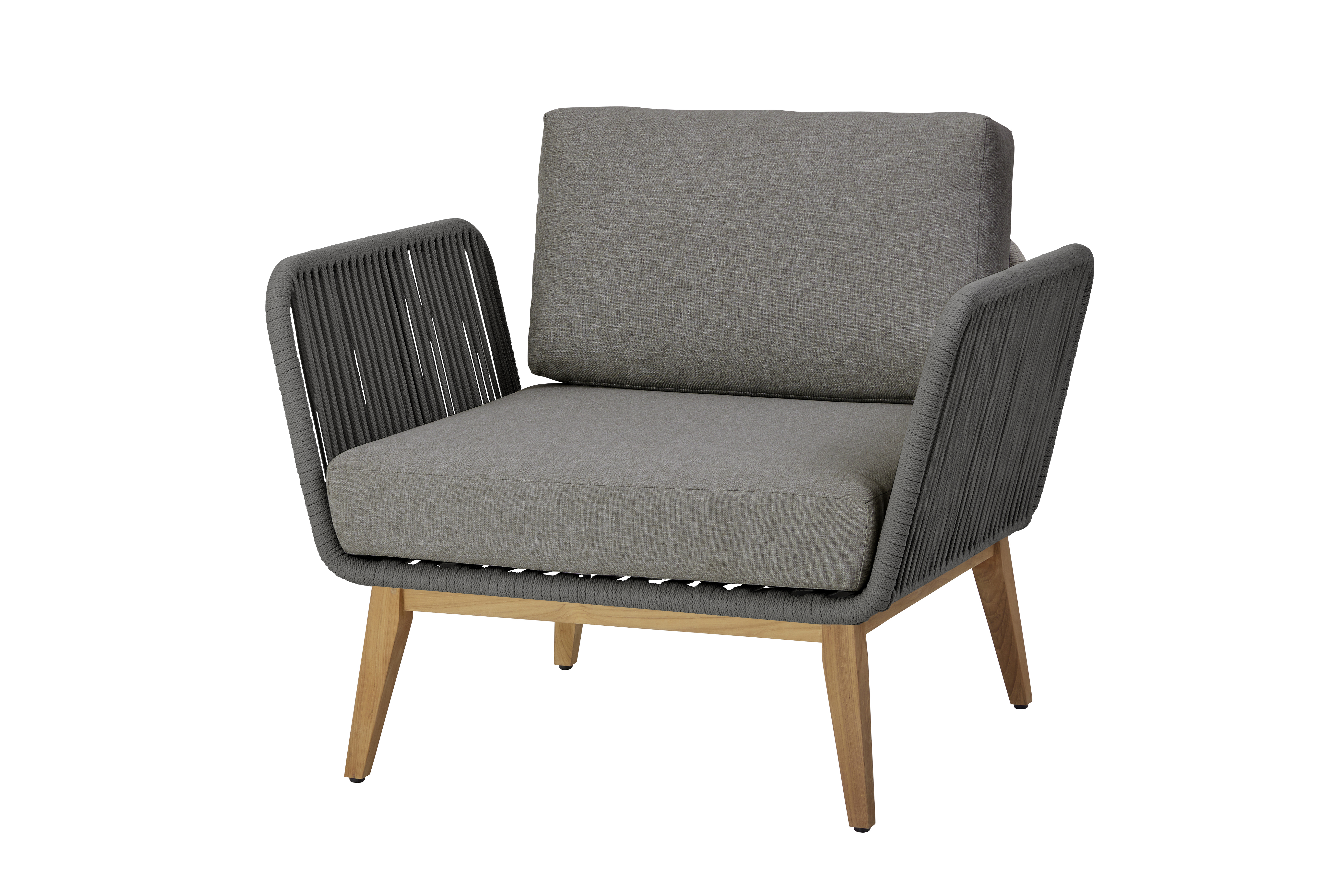 Diamond Garden Modullounge Milos Dark Grey Sessel - TEAK
