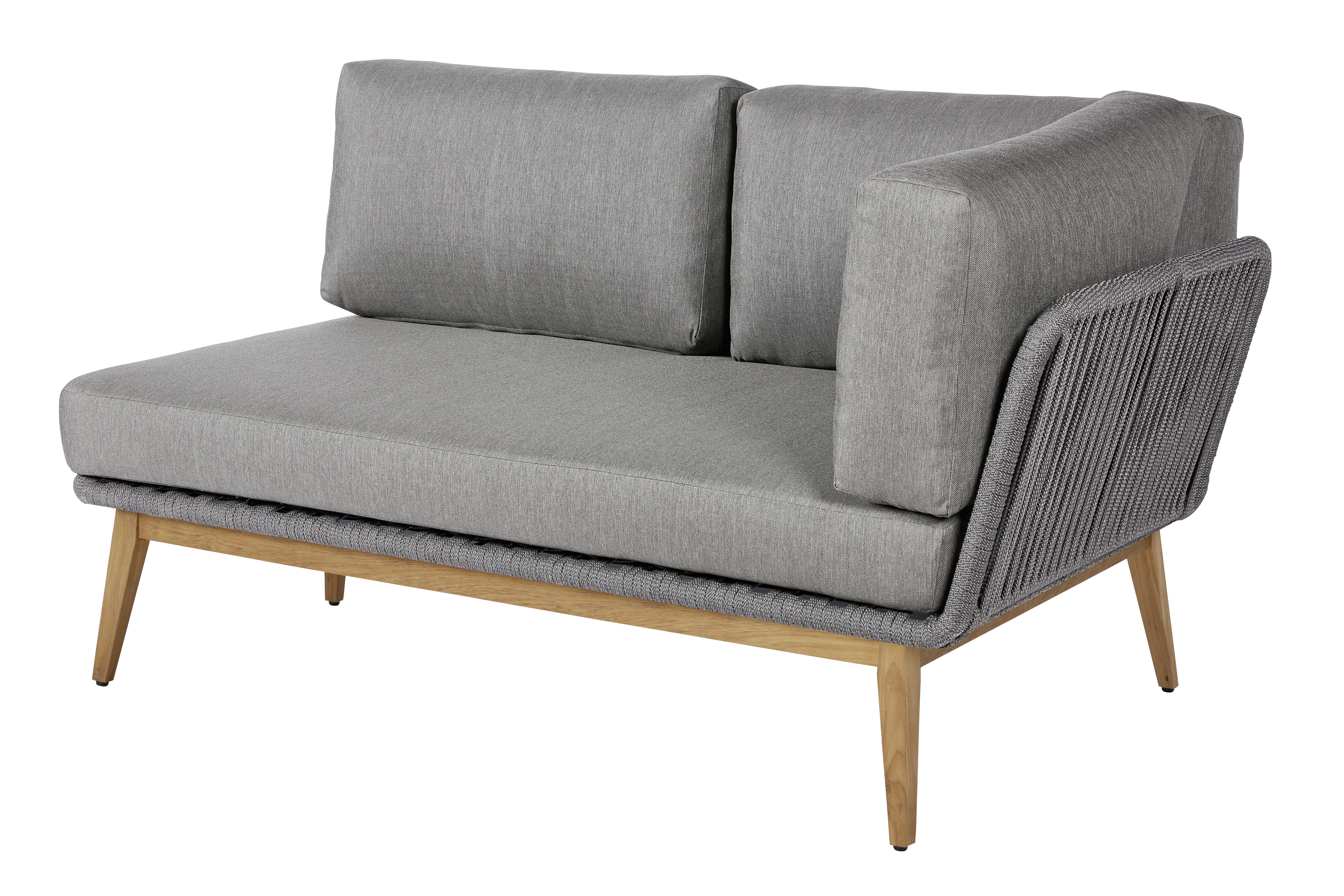 Diamond Garden Modullounge Milos Dark Grey lange Ecke rechts - TEAK