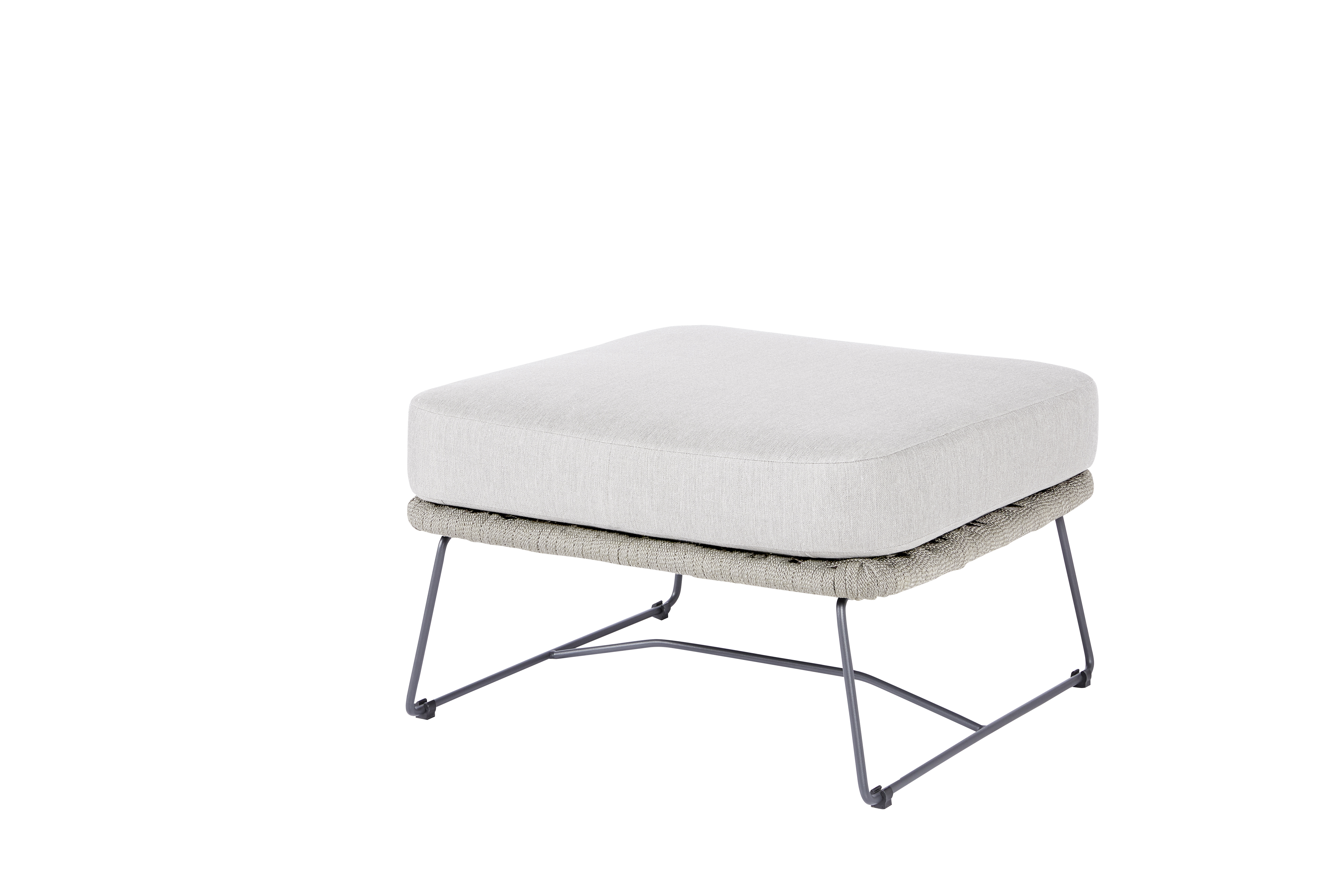Diamond Garden Modullounge Milos Light Grey Ottomane  - Edelstahl dunkelgrau
