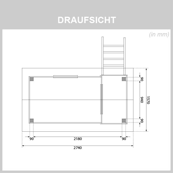 Stelzenhaus Gernegroß naturbelassen mit Rutsche blau / Lagerabverkauf