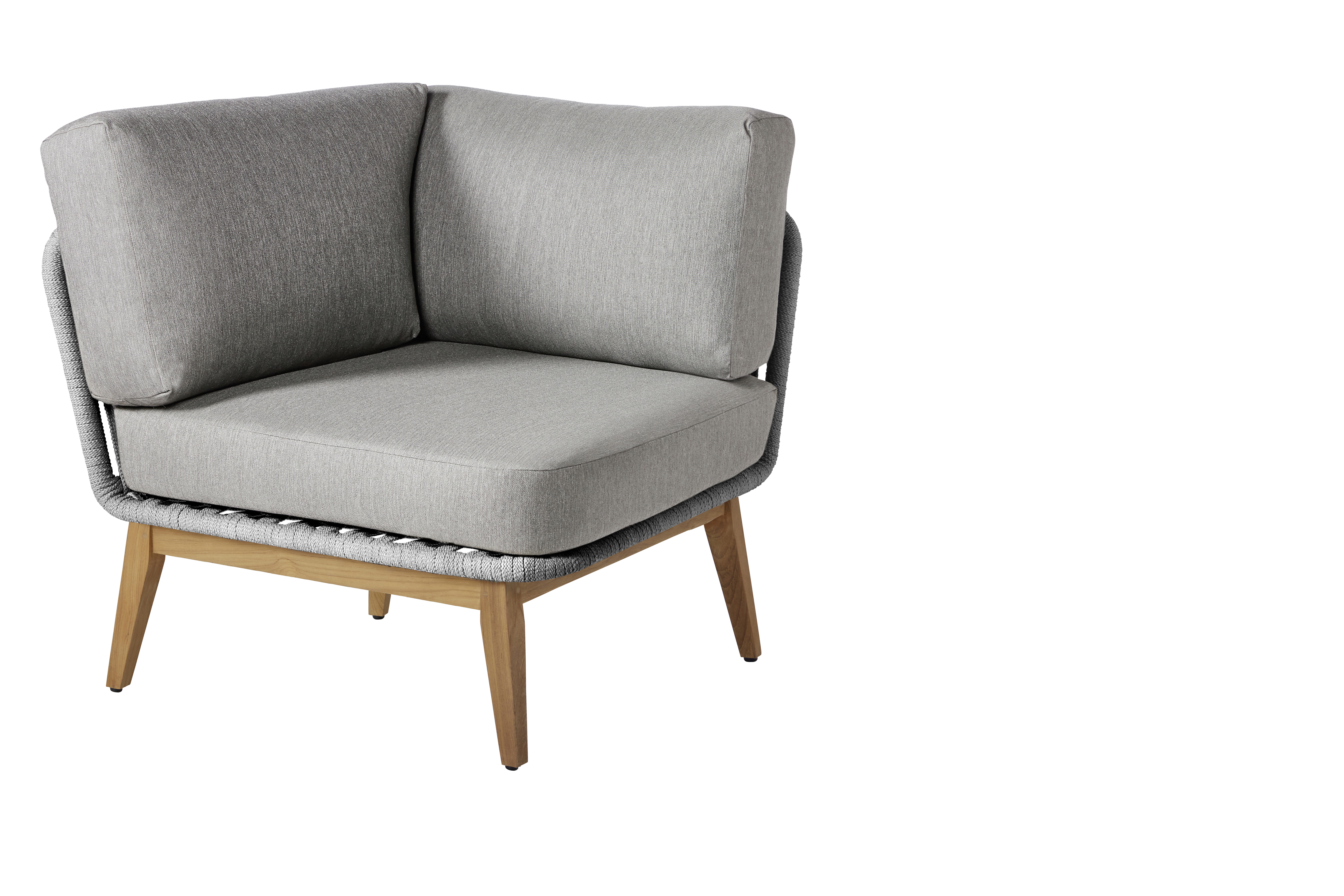 Diamond Garden Modullounge Milos Dark Grey Eckteil - TEAK