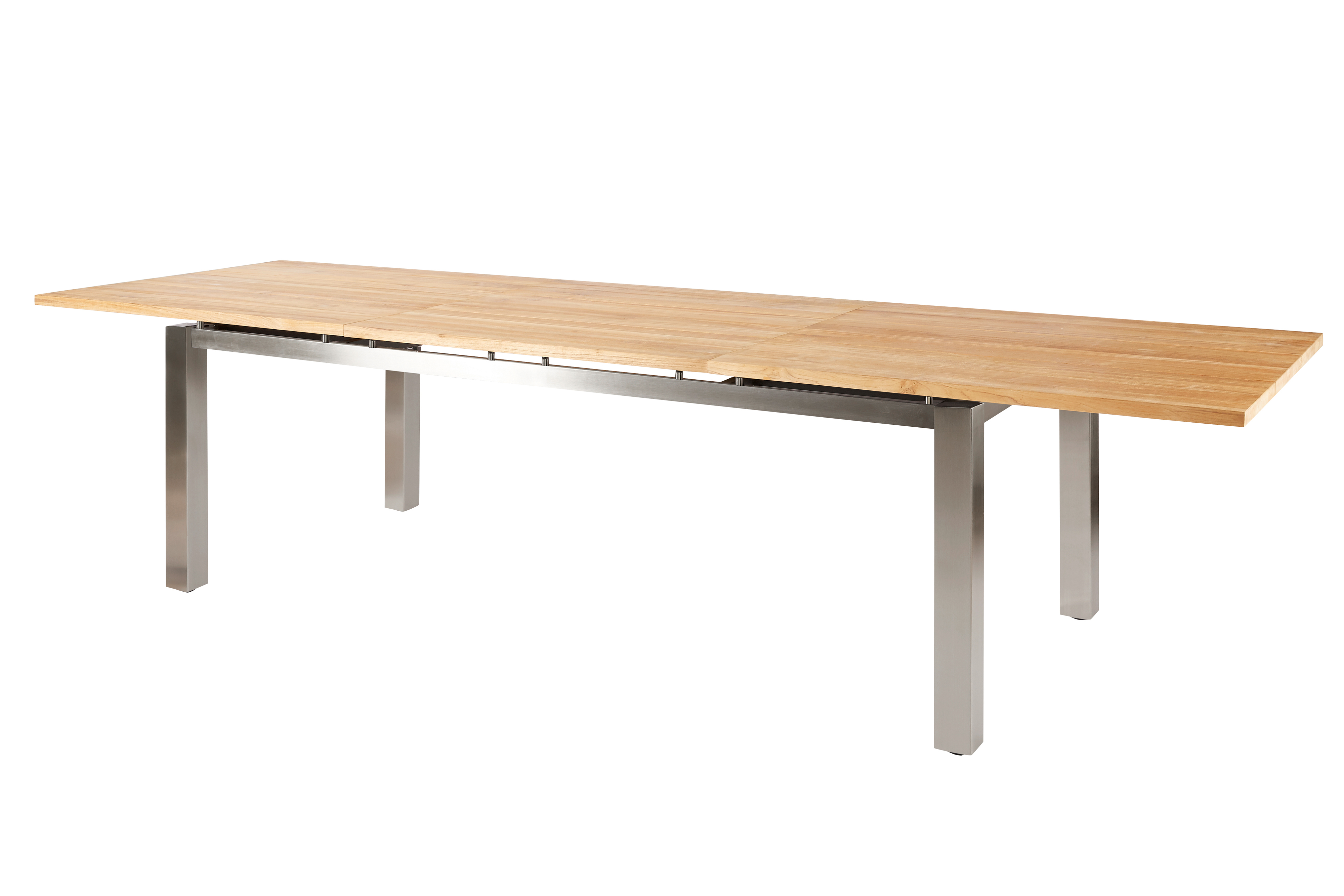 Diamond Garden Ausziehtisch Levanto Edelstahl gebürstet / Recycled Teak
