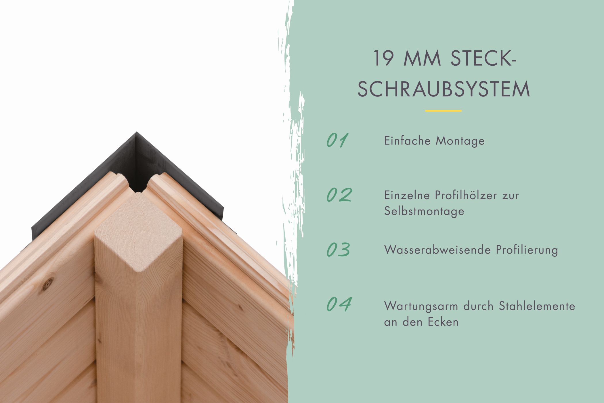 Gartenhaus Holz & Metall Jupiter 3,5