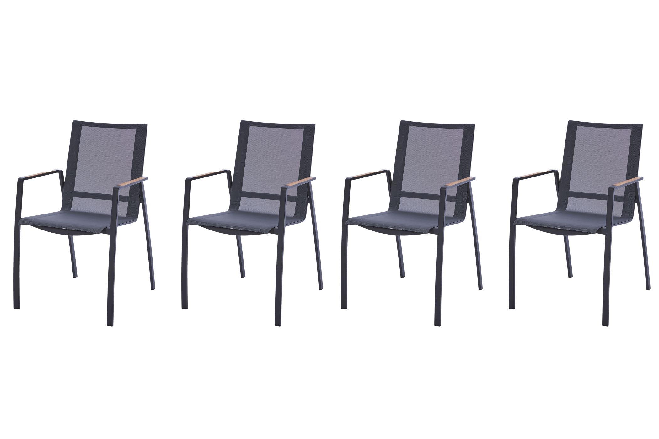 Diamond Garden Stuhl Valencia Stapelstuhl / 4er Set