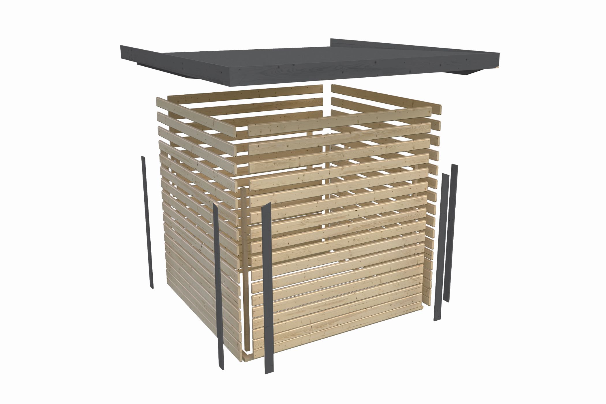Gartenhaus Holz & Metall Merkur