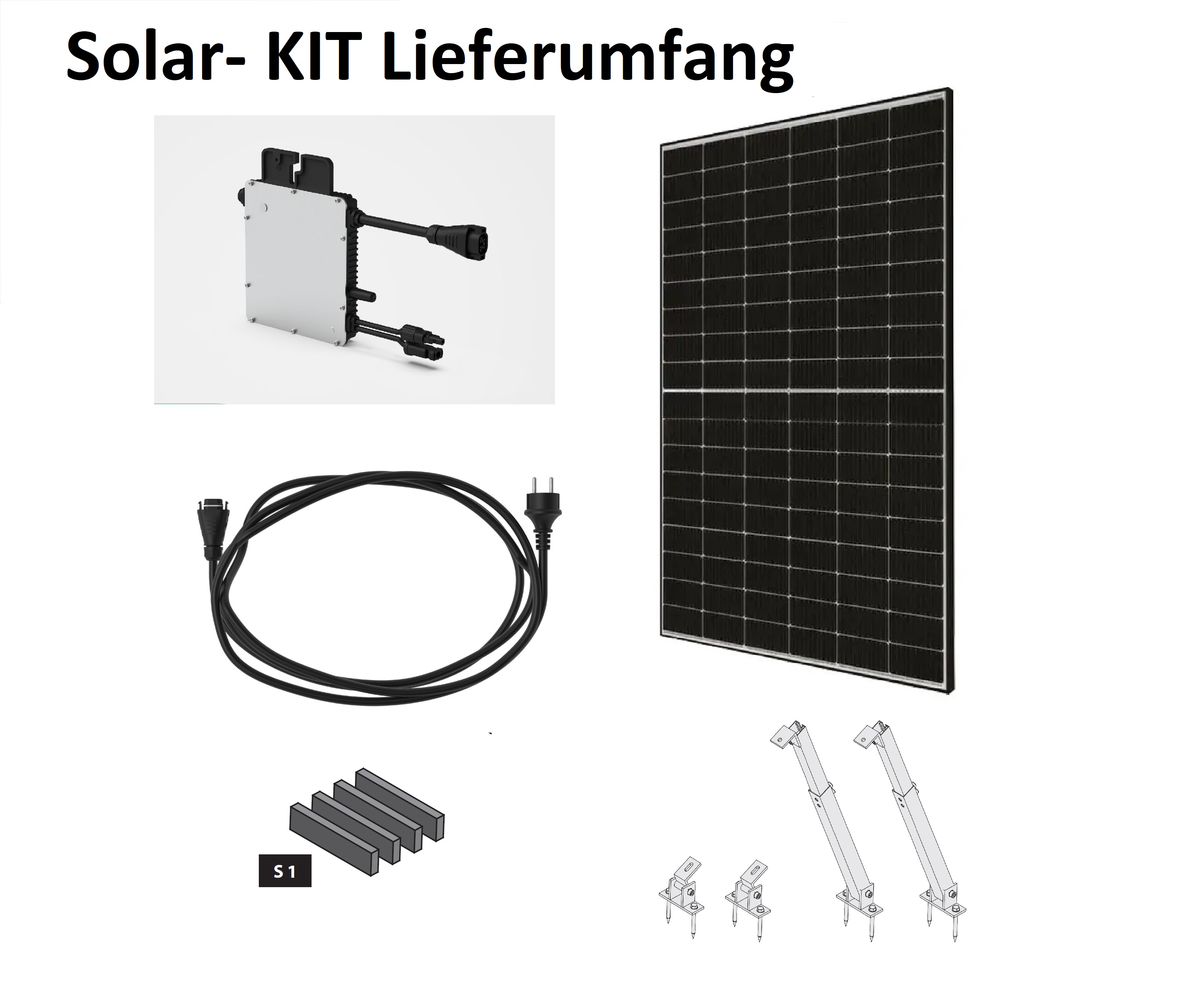Solarkit Balkonkraftwerk 400Wp / Lagerabverkauf