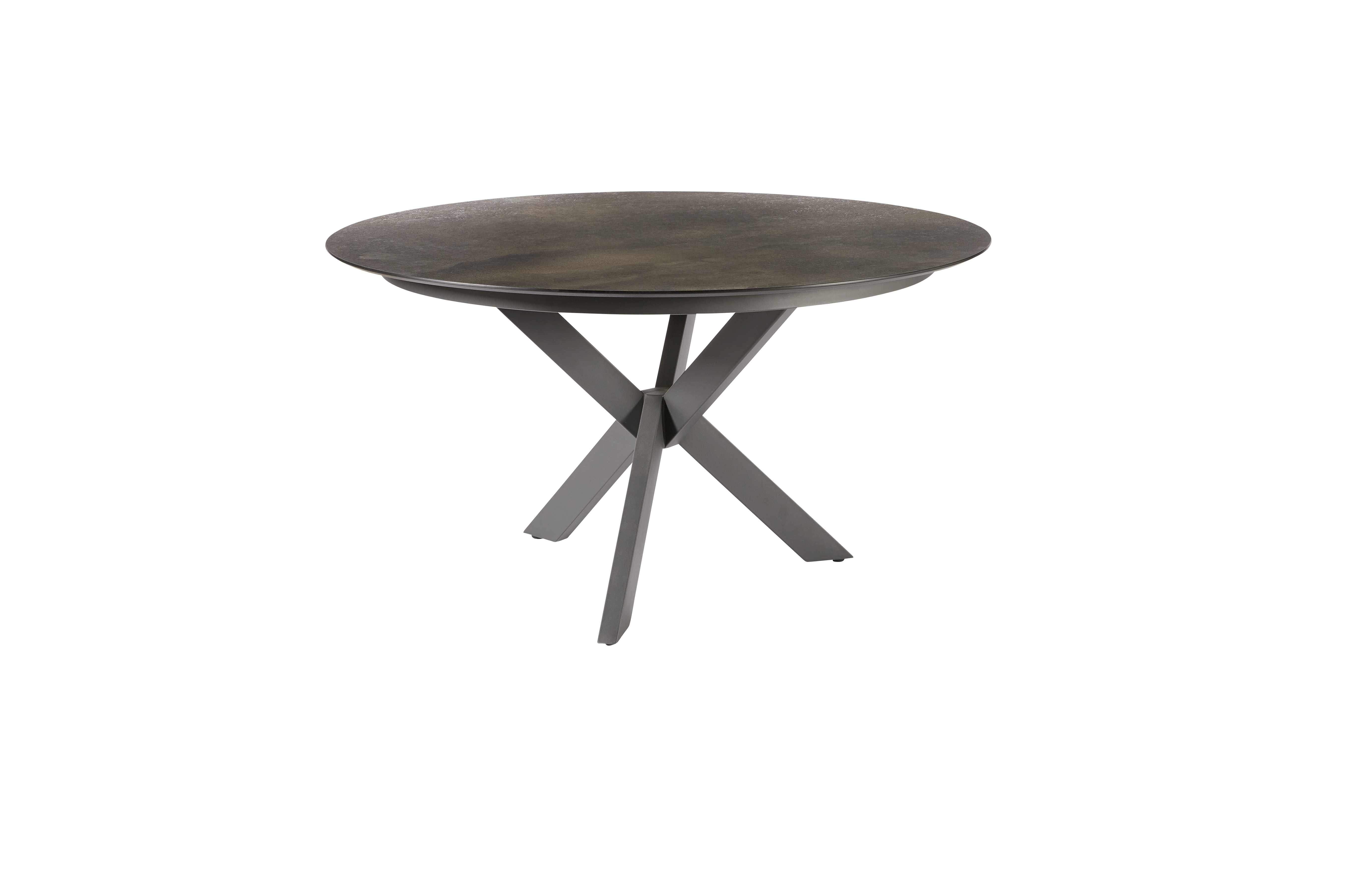 Diamond Garden Tisch Lyon Ø 138 cm Edelstahl Dunkelgrau / HPL
