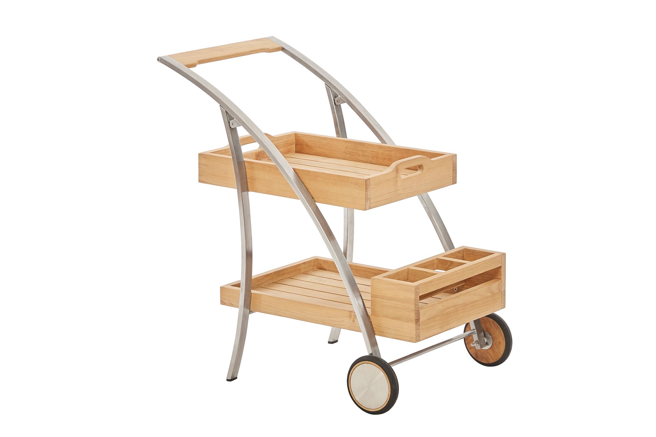 Diamond Garden Servierwagen Tivoli Edelstahl / Premium Teak
