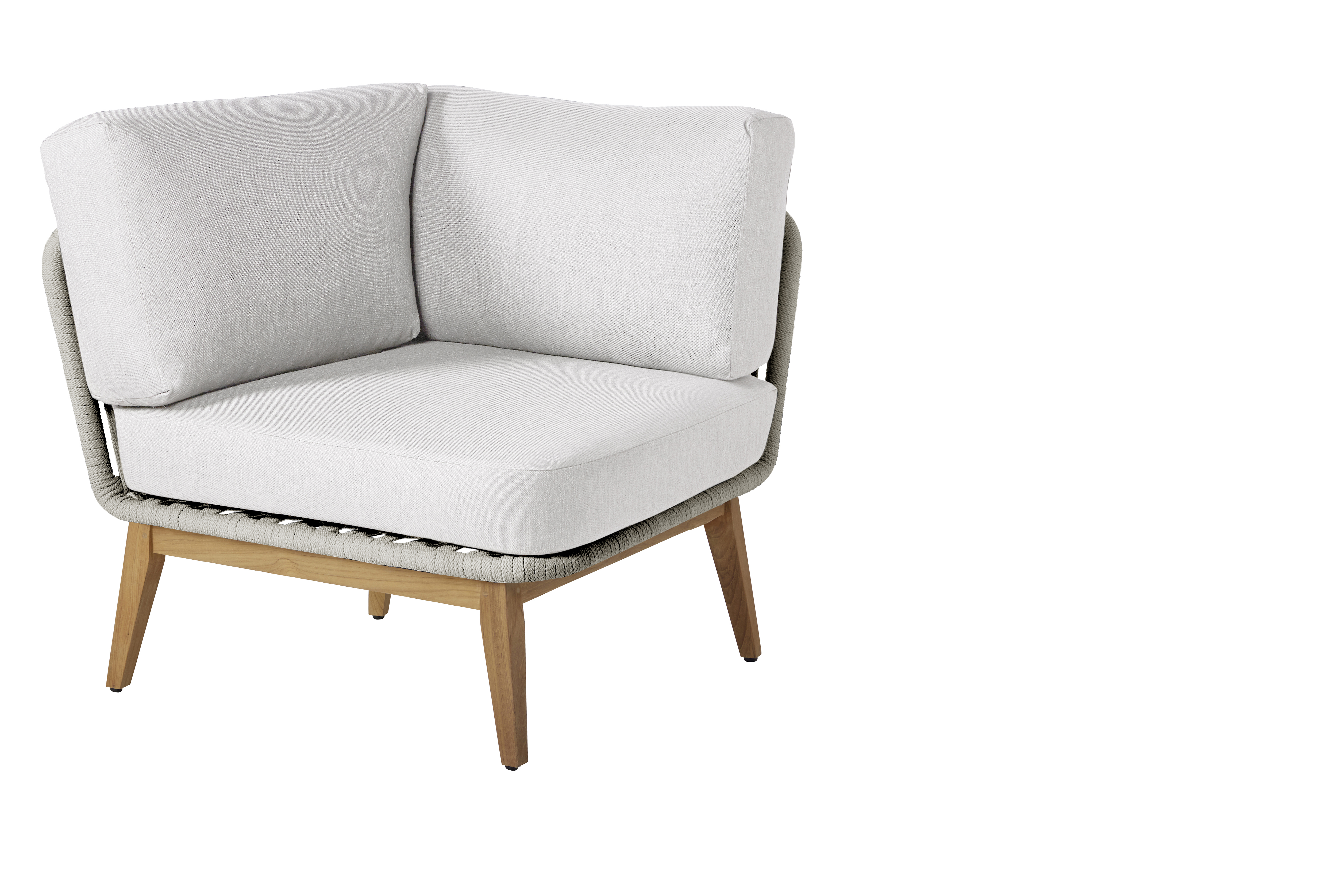 Diamond Garden Modullounge Milos Light Grey Eckteil - TEAK