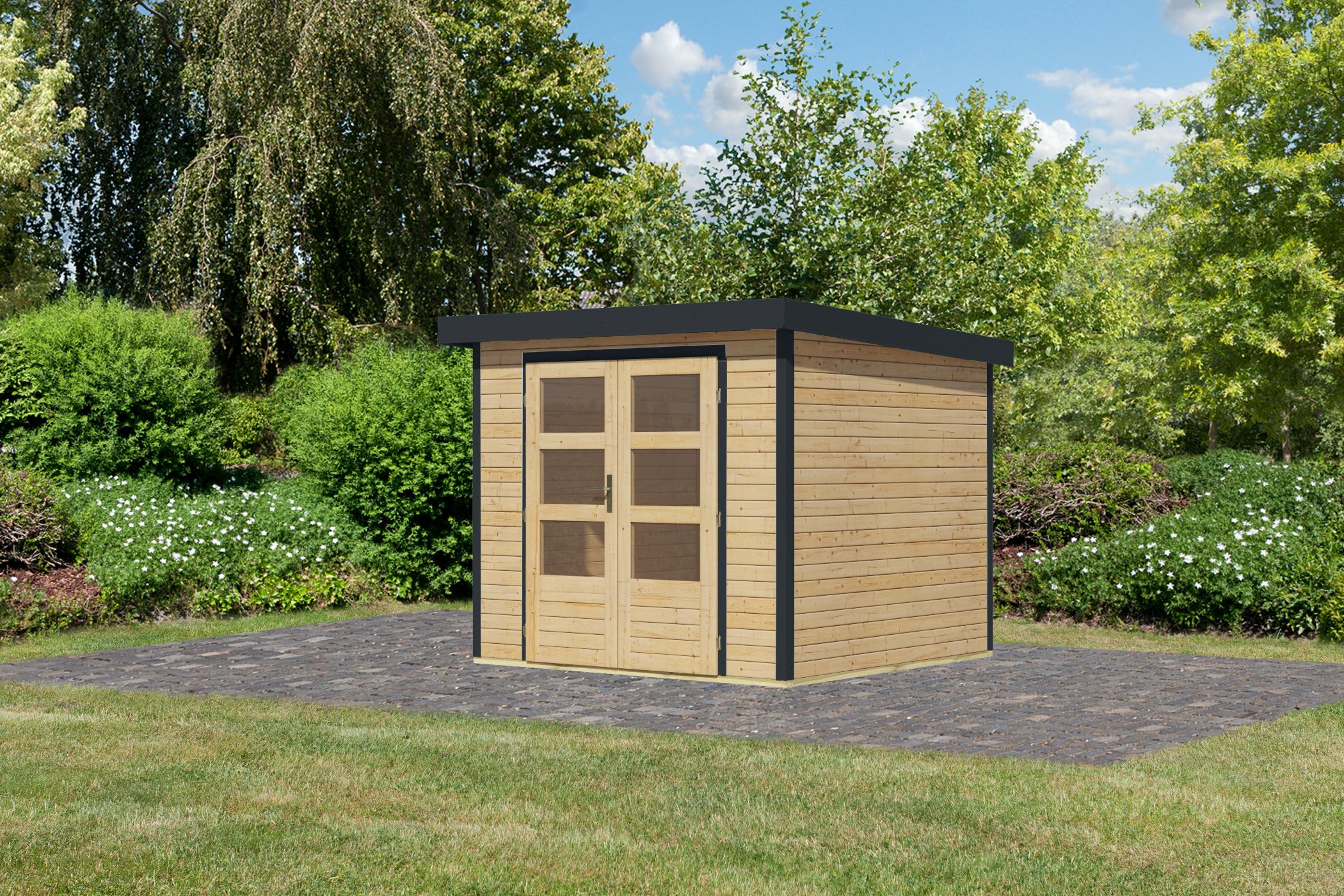 Gartenhaus Holz & Metall Jupiter 3