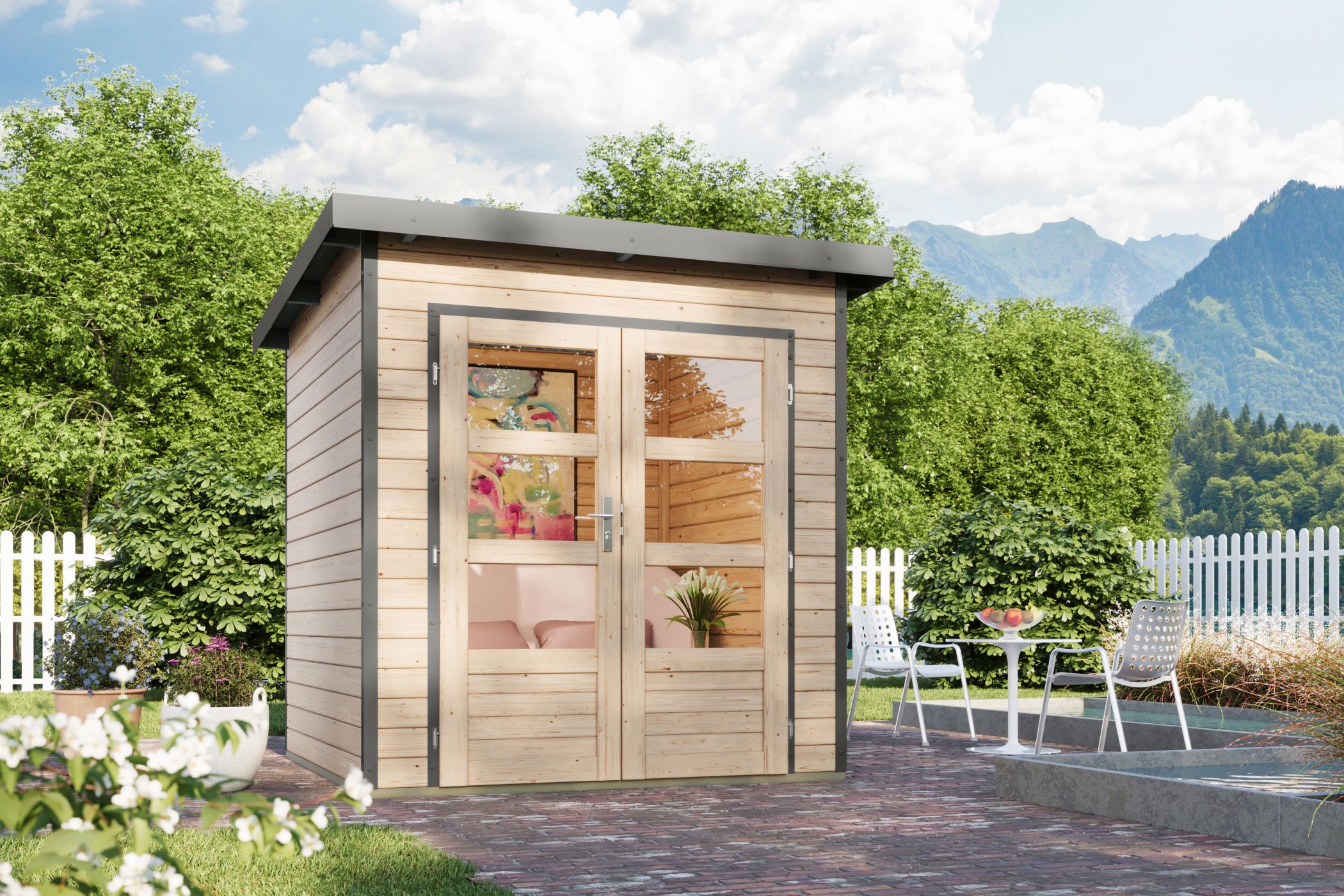 Innenarchitektur, Wohnen, Holz, Draußen, Haus